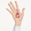 Teddy Key Ring Bear, Pink, Rhodium Plated