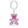Teddy Key Ring Bear, Pink, Rhodium Plated
