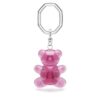 Teddy Key Ring Bear, Pink, Rhodium Plated