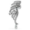 The Vienna Collection Brooch Feather, White, Ruthenium Plated The Vienna Collection Brooch Feather, White, Ruthenium Plated