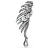 The Vienna Collection Brooch Feather, White, Ruthenium Plated The Vienna Collection Brooch Feather, White, Ruthenium Plated