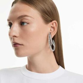The Vienna Collection Ear Cuff Set (3) Feather, White, Ruthenium Plated