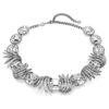 The Vienna Collection Necklace Feather, White, Ruthenium Plated The Vienna Collection Necklace Feather, White, Ruthenium Plated