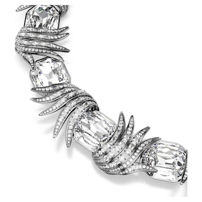 The Vienna Collection Necklace Feather, White, Ruthenium Plated The Vienna Collection Necklace Feather, White, Ruthenium Plated