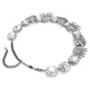 The Vienna Collection Necklace Feather, White, Ruthenium Plated The Vienna Collection Necklace Feather, White, Ruthenium Plated