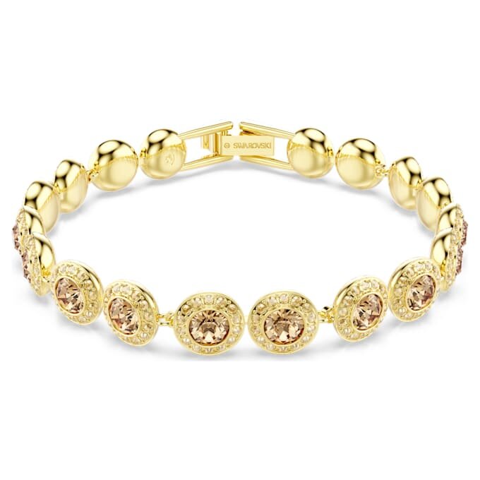Una Angelic Bracelet Round Cut, Caramel, Gold-Tone Plated Una Angelic Bracelet Round Cut, Caramel, Gold-Tone Plated