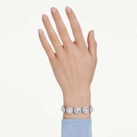 Una Angelic Bracelet White, Rhodium Plated