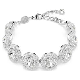 Una Angelic Bracelet White, Rhodium Plated