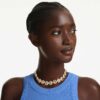 Una Angelic Choker Round Cut, Caramel, Gold-Tone Plated Una Angelic Choker Round Cut, Caramel, Gold-Tone Plated