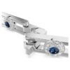 Una Angelic Extender Round Cut, Blue, Rhodium Plated