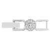 Una Angelic Extender Round Cut, White, Rhodium Plated