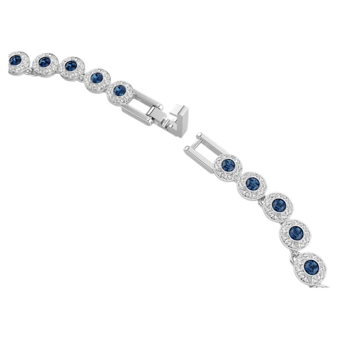 Una Angelic Necklace Round Cut, Blue, Rhodium Plated Una Angelic Necklace Round Cut, Blue, Rhodium Plated