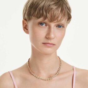 una angelic necklace round cut caramel gold tone plated 1 280x280 - Una Angelic Necklace Round Cut, Caramel, Gold-Tone Plated