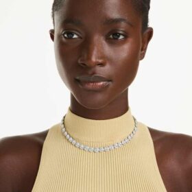 Una Angelic Necklace Round Cut, Medium, White, Rhodium Plated Una Angelic Necklace Round Cut, Medium, White, Rhodium Plated