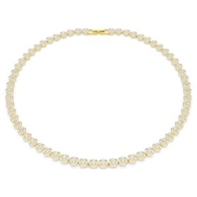 Una Angelic Necklace Round Cut, Small, White, Gold-Tone Plated Una Angelic Necklace Round Cut, Small, White, Gold-Tone Plated
