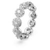 Una Angelic Ring Round Cut, White, Rhodium Plated