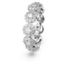 Una Angelic Ring Round Cut, White, Rhodium Plated