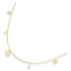 Una Angelic Strandage Crystal Pearl, Round Cut, White, Gold-Tone Plated Una Angelic Strandage Crystal Pearl, Round Cut, White, Gold-Tone Plated