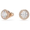 Una Angelic Stud Earrings Round Cut, Pavé, White, Rose Gold-Tone Plated Una Angelic Stud Earrings Round Cut, Pavé, White, Rose Gold-Tone Plated