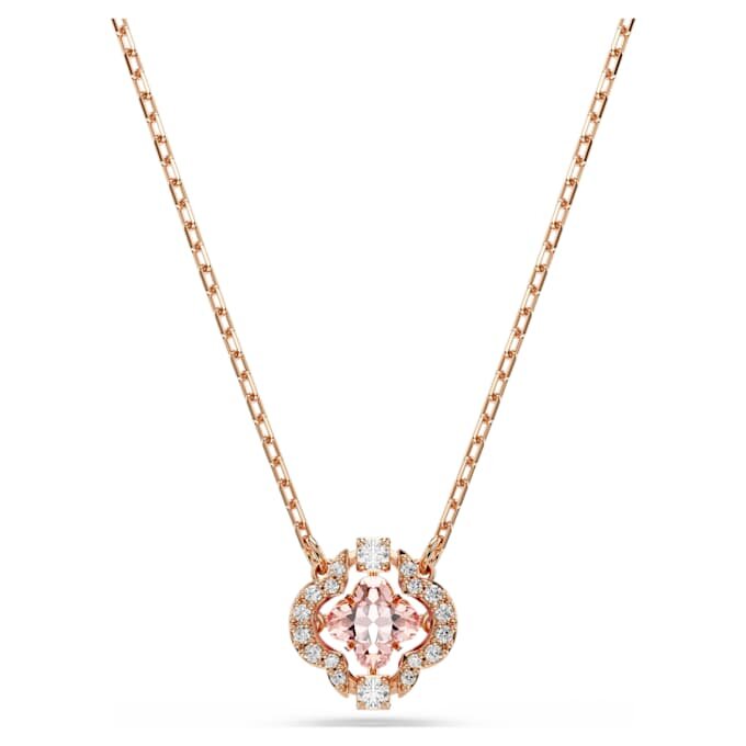 Una Necklace Clover, Pink, Rose Gold-Tone Plated Una Necklace Clover, Pink, Rose Gold-Tone Plated