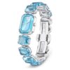Watch Octagon Cut Bracelet, Blue, Stainless Steel