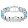 Watch Octagon Cut Bracelet, Blue, Stainless Steel