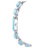 Watch Octagon Cut Bracelet, Blue, Stainless Steel