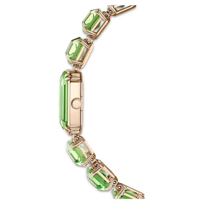 Watch Octagon Cut Bracelet, Green, Champagne Gold-Tone Finish Watch Octagon Cut Bracelet, Green, Champagne Gold-Tone Finish