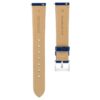Watch Strap 16 Mm (0.63″) Width, Leather with Stitching, Blue, Stainless Steel